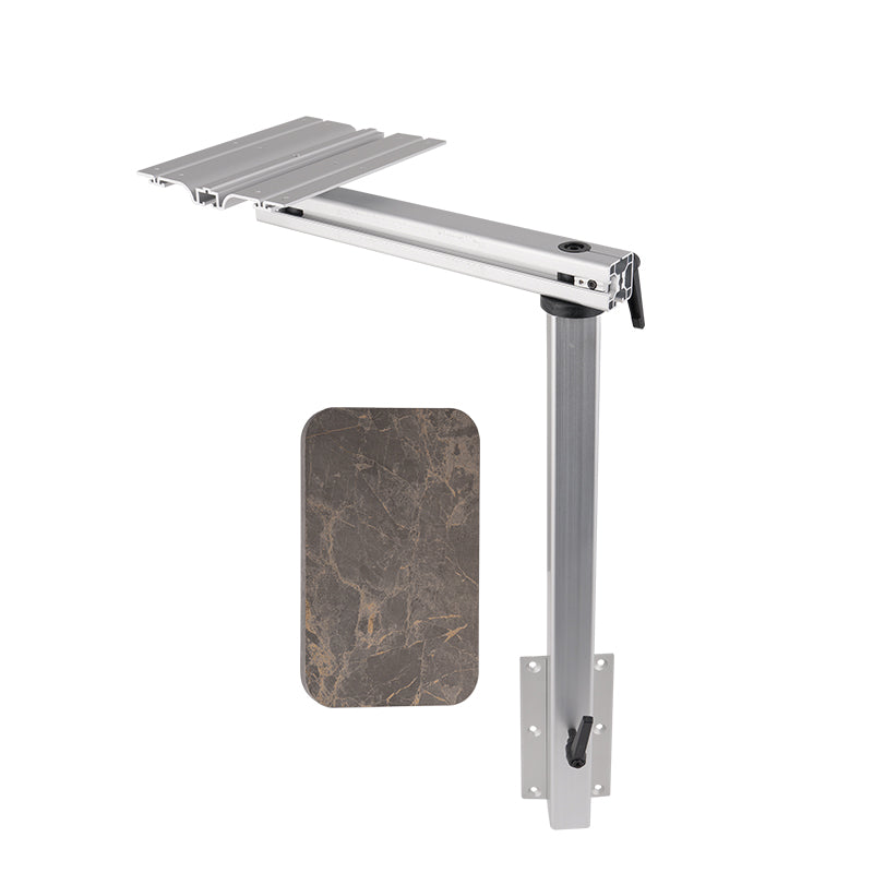 RV Folding Table Leg with 360° Swivel – Adjustable Height, Quick Release, Aluminum Alloy