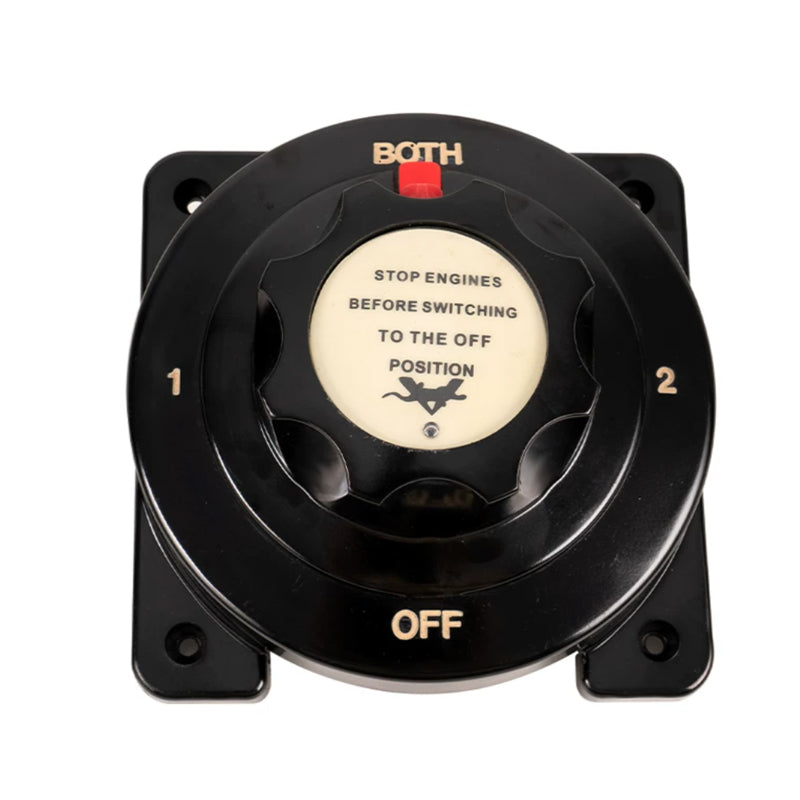 Marine Battery Switch Selector – 1-2-Both-Off Rotary Disconnect Switch for Boat & RV