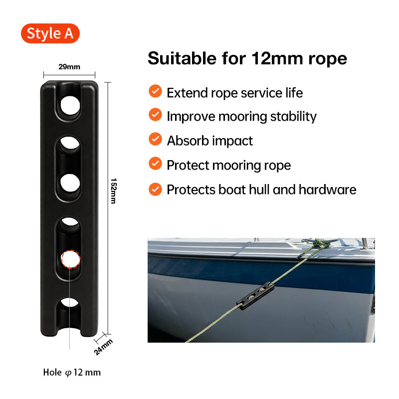 Marine Shock-Absorbing Rubber Snubber – Dock Line Buffer for Boats (3 Sizes)