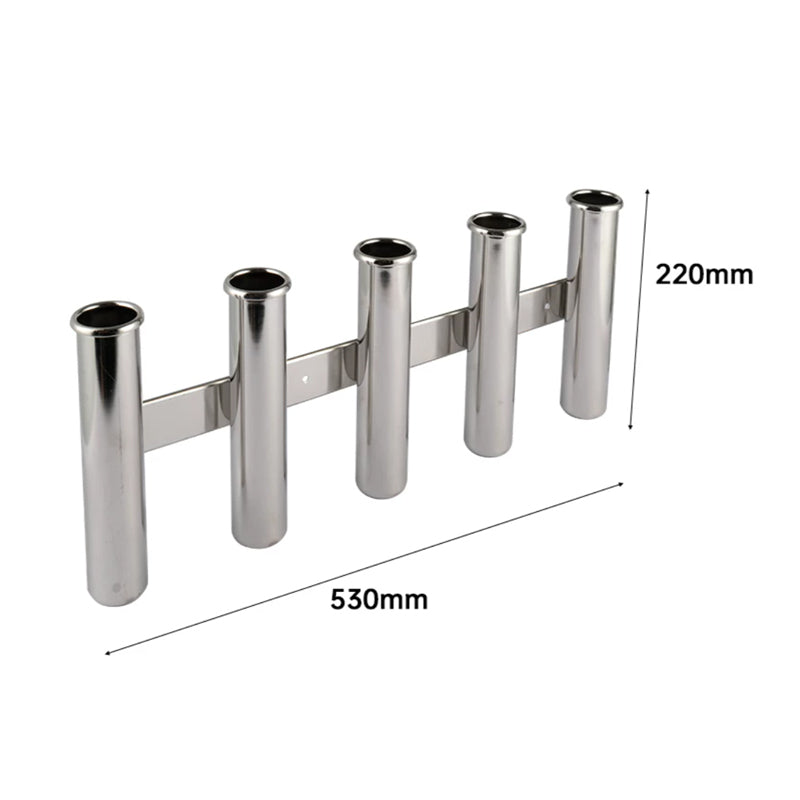 316 Stainless Steel Fishing Rod Holder – 3/4/5/6 Rod Rack for Boats