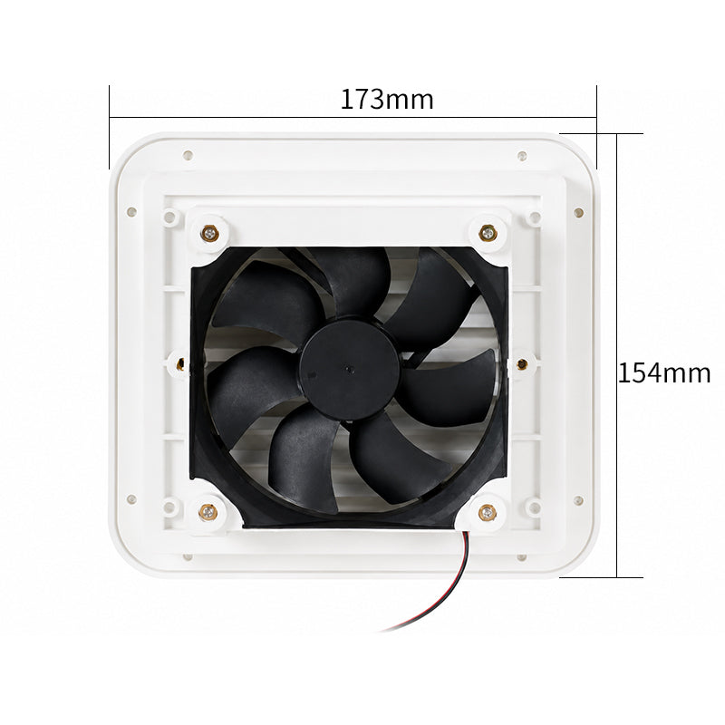 RV Exhaust Fan with Dust Screen | 12V Low-Noise Ventilation for Motorhome