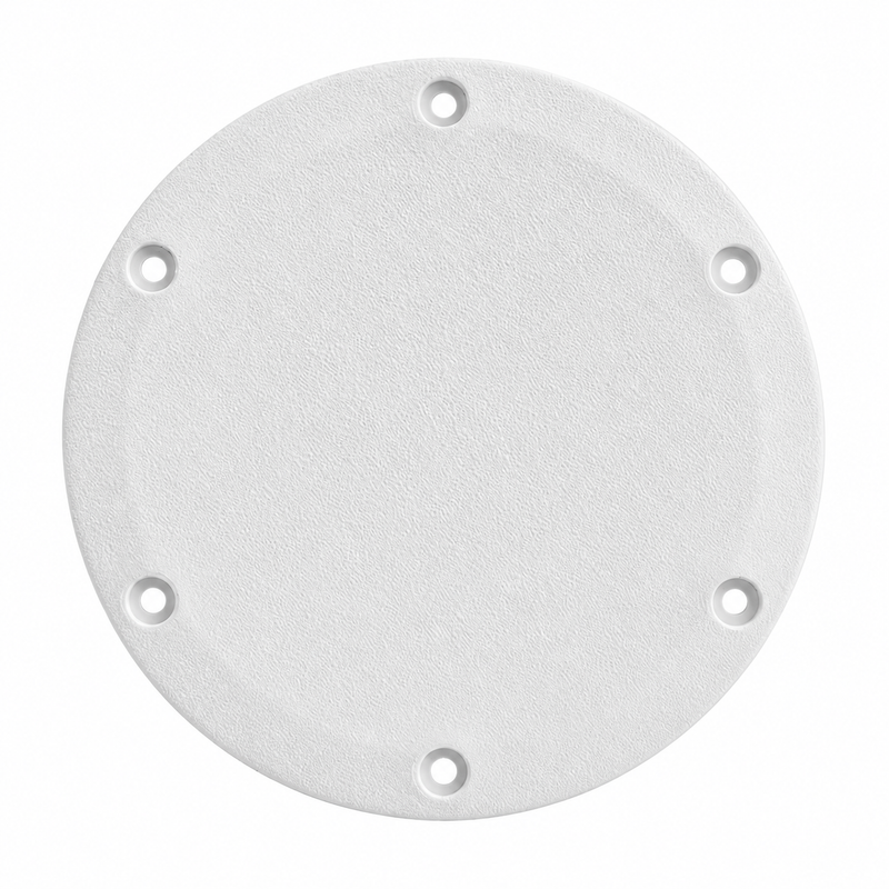 White fixed round cover - 6 inch option, single product, source-based clean main image