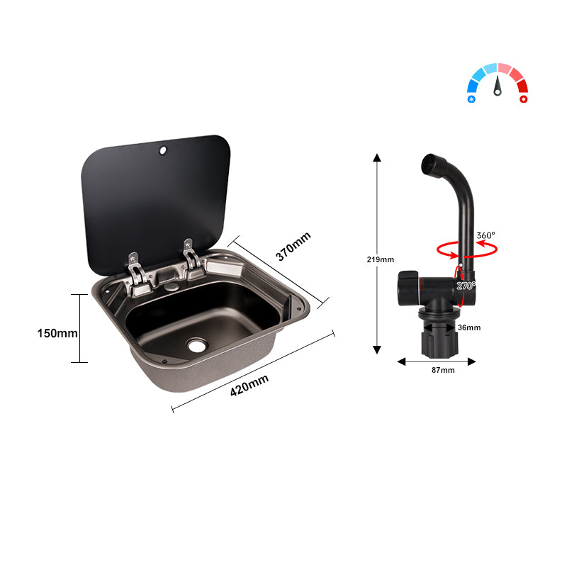 RV Camper Nano-Coated 304 Stainless Steel Sink