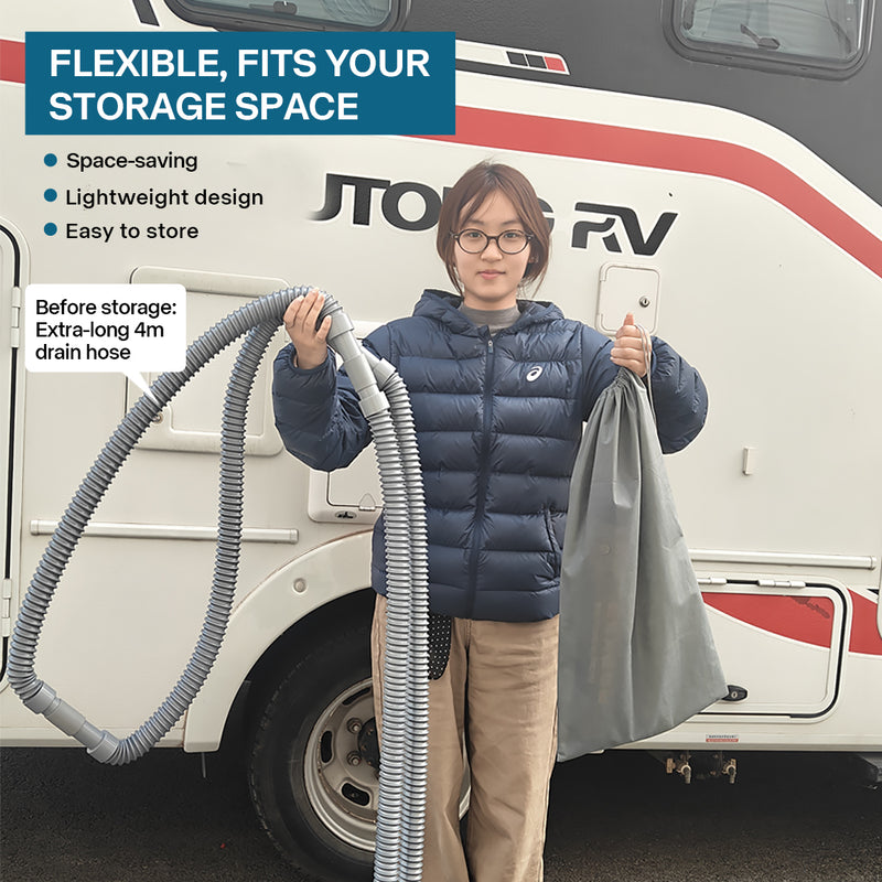 Flexible RV Sewer Hose Kit with Adapters — Camper Waste Water Drainage Set | Product image 4
