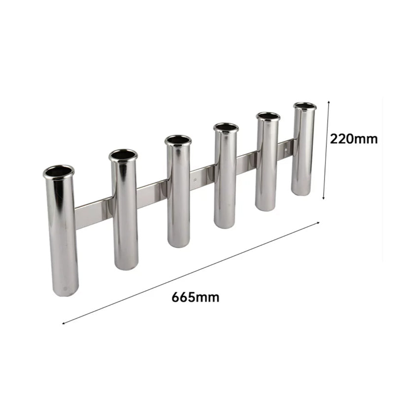 316 Stainless Steel Fishing Rod Holder – 3/4/5/6 Rod Rack for Boats