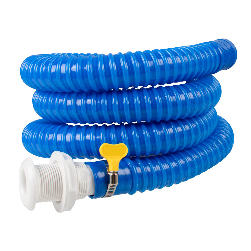 Marine Bilge Pump Hose with Check Valve Kit - Anti-Crack EVA Flexible Discharge Hose 1100GPH (78.74in/200cm)