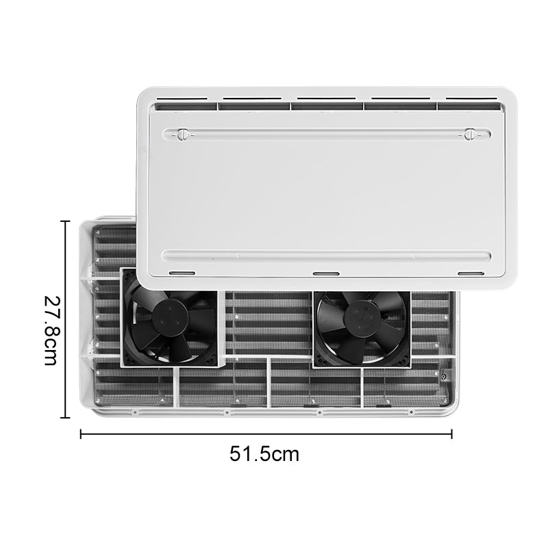RV Exhaust Fan with Dust Screen | 12V Low-Noise Ventilation for Motorhome