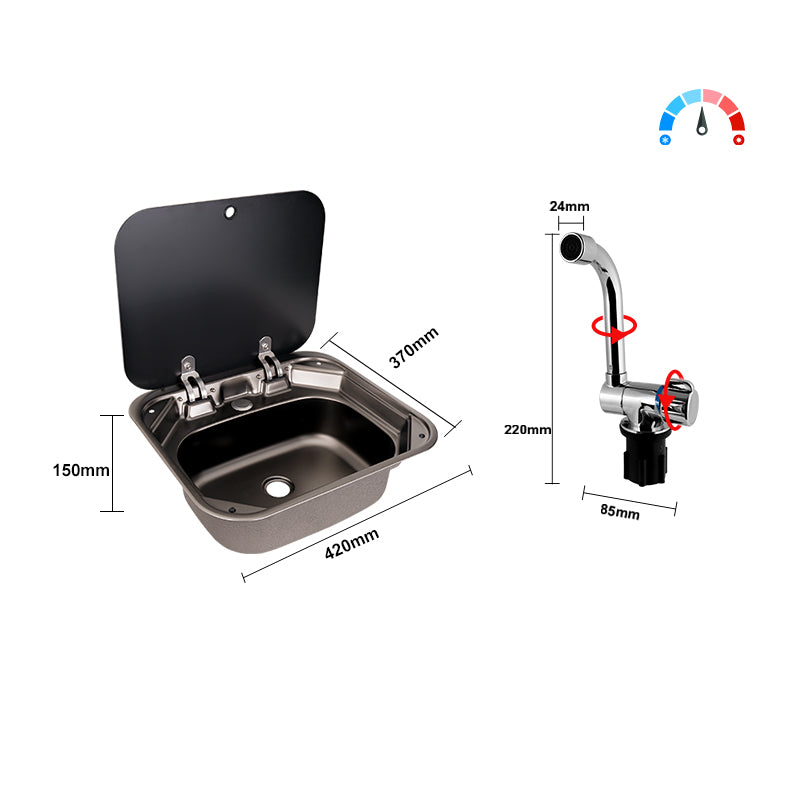 RV Camper Nano-Coated 304 Stainless Steel Sink