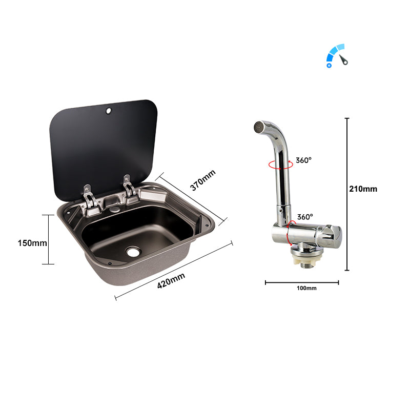 RV Camper Nano-Coated 304 Stainless Steel Sink