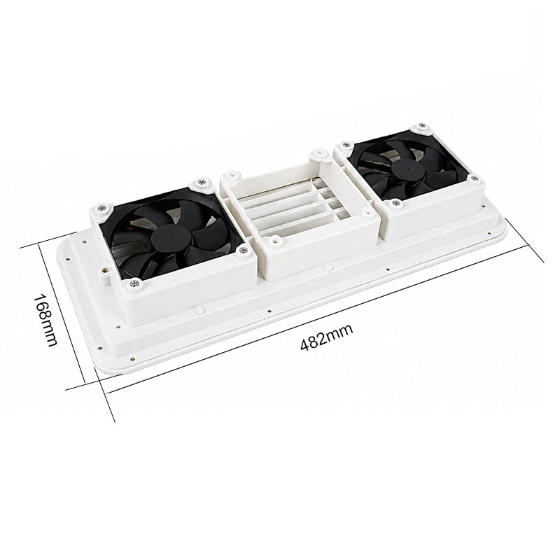 RV Exhaust Fan with Dust Screen | 12V Low-Noise Ventilation for Motorhome