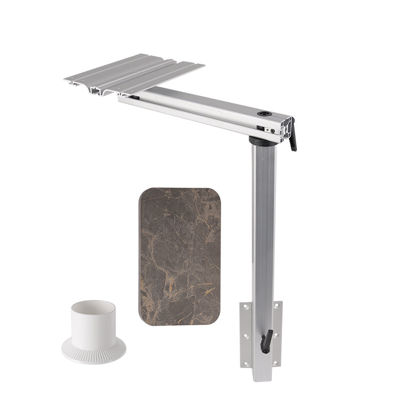 RV Folding Table Leg with 360° Swivel – Adjustable Height, Quick Release, Aluminum Alloy
