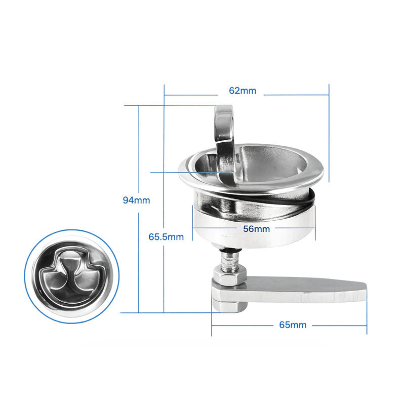 316 Stainless Steel Floor Hatch Latch with Lock