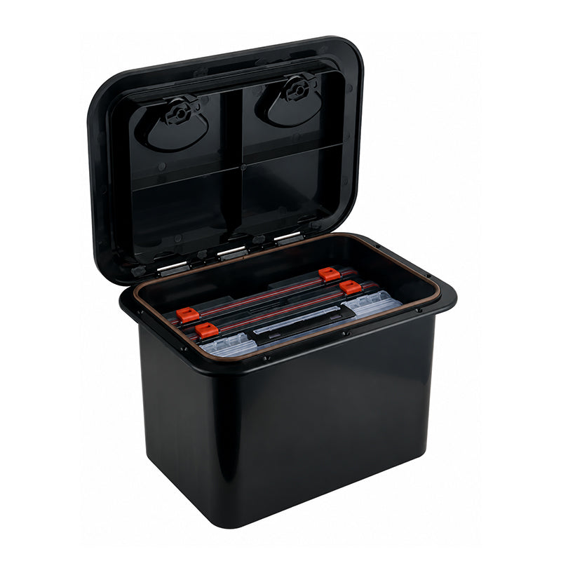 Flush Mount Storage Box with 270° Rotating Lid — Marine Boat RV Hatch Box