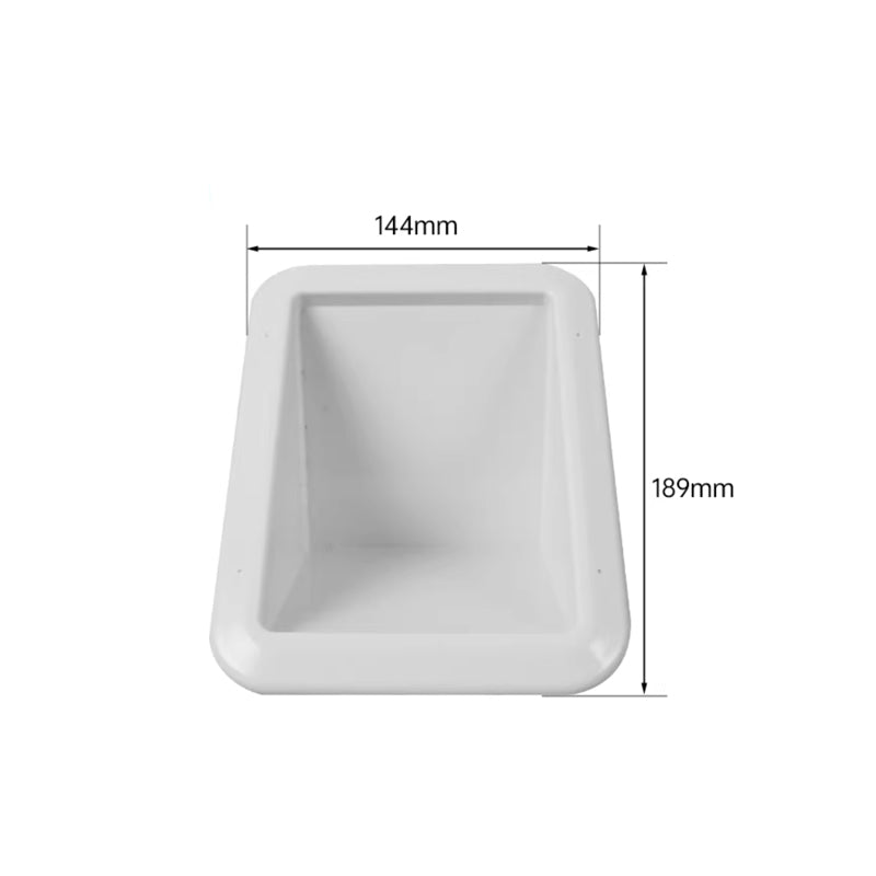 45° Marine Fuel Fill Pocket – Undrilled ABS Retrofit Box for Boat, RV & Caravan (White / Light Gray, With or Without Cover)