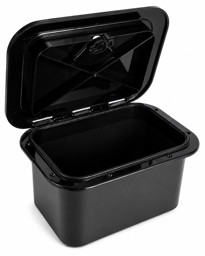 Flush Mount Storage Box with 270° Rotating Lid — Marine Boat RV Hatch Box