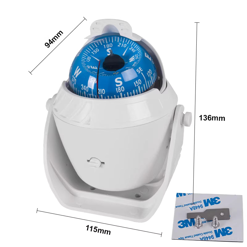 Flush Mount Marine Navigation Compass with Illumination