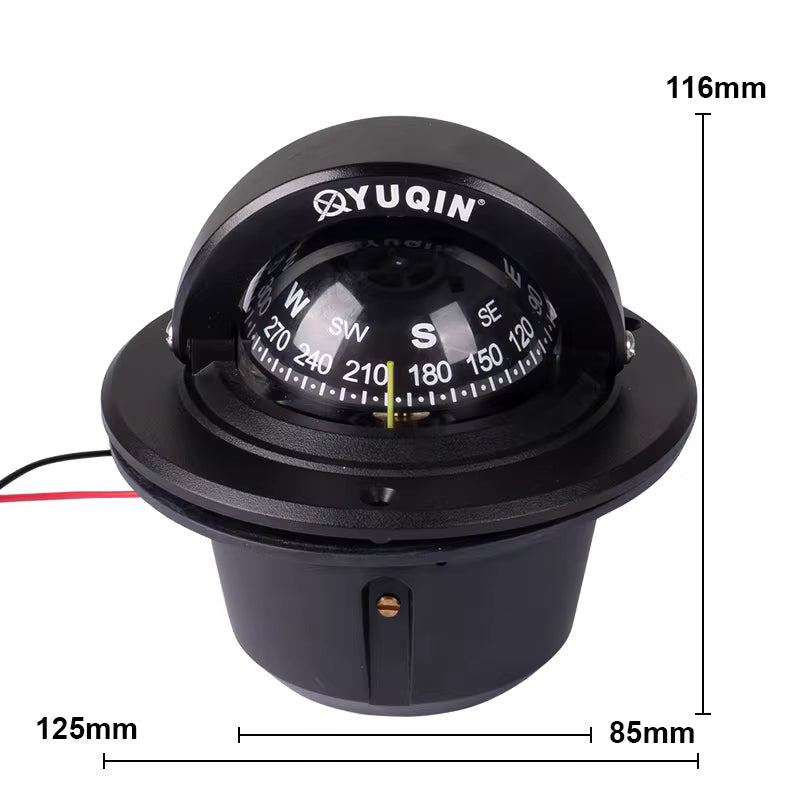 Flush Mount Marine Navigation Compass with Illumination