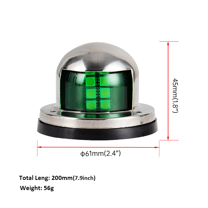 Marine LED Navigation Light – Red & Green Bow Light for Boat Yacht