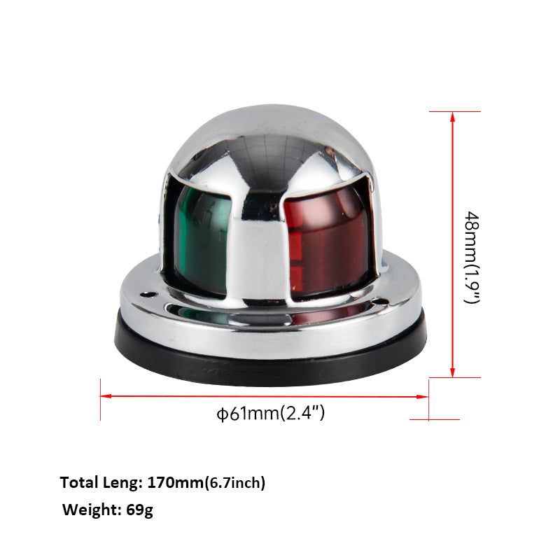 Marine LED Navigation Light – Red & Green Bow Light for Boat Yacht