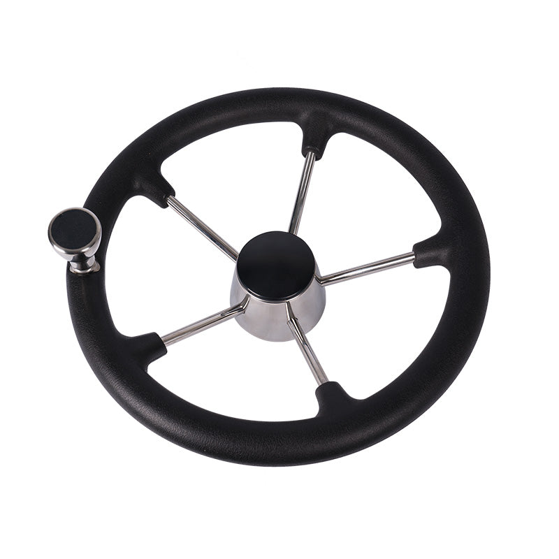 Marine Boat Steering Wheel – 316 Stainless Steel, PU Foam Grip, Ball Knob,