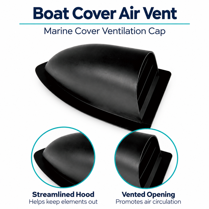 ABS Boat Cover Air Vent with Protective Hood - Marine Cover Ventilation Cap — visible product details