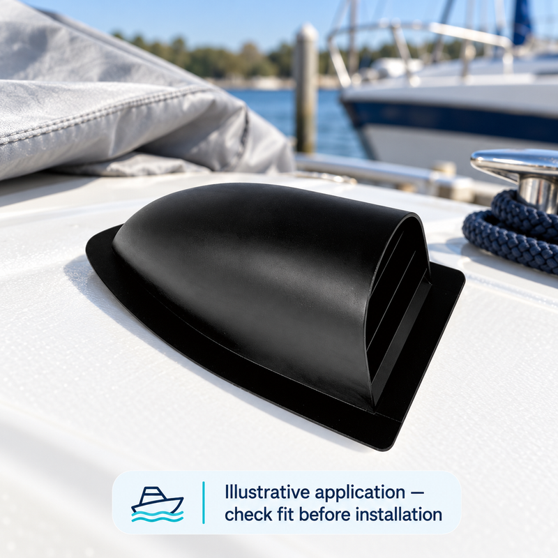 ABS Boat Cover Air Vent with Protective Hood - Marine Cover Ventilation Cap — illustrative use context