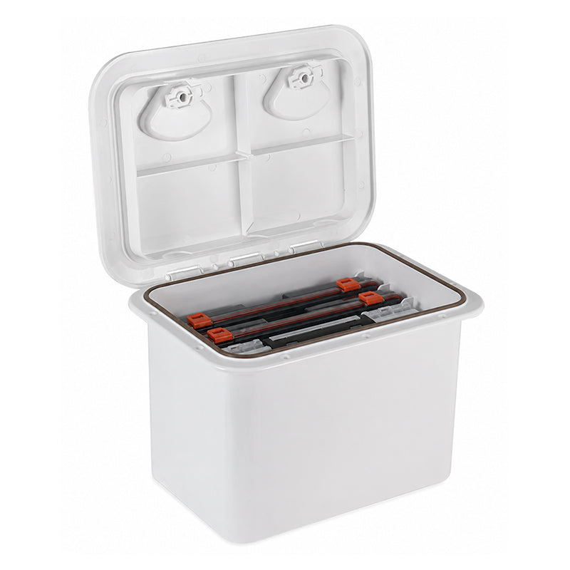 Flush Mount Storage Box with 270° Rotating Lid — Marine Boat RV Hatch Box