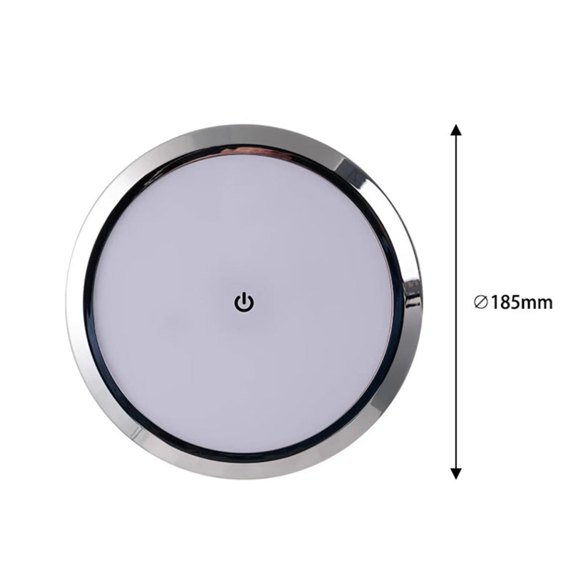 12V 24V LED Ceiling Light for RV Boat Marine – Touch Dimmer, 3W/6.5W/14W