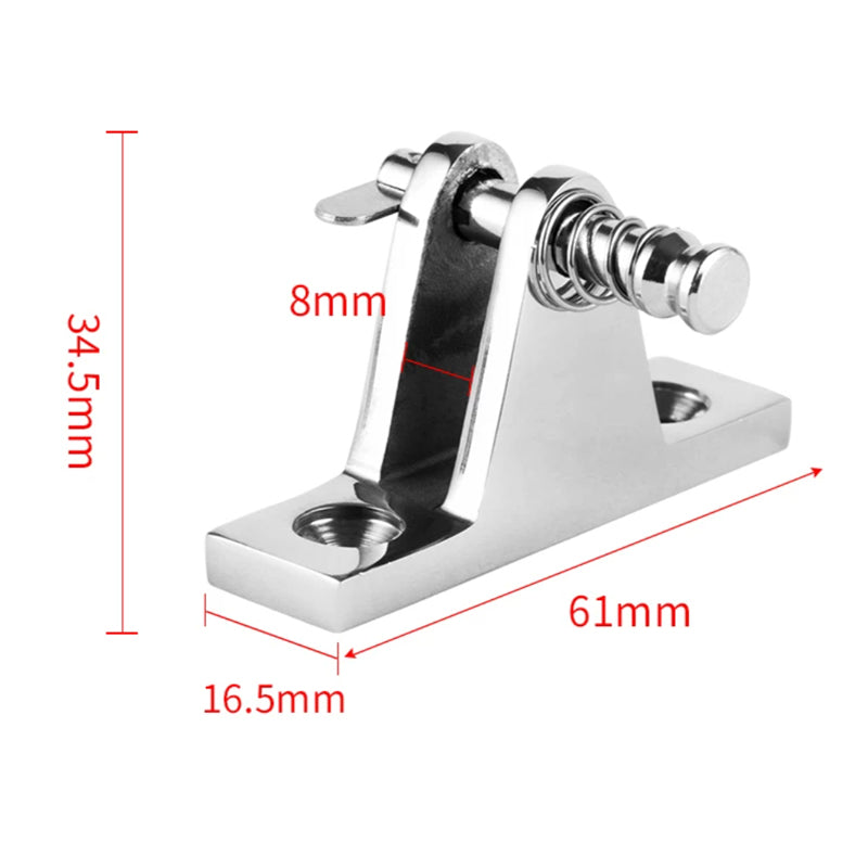 Marine Bimini Top Fittings Kit – 316 SS Slide Cap, Slide Socket, Deck Mount, Pin Mount