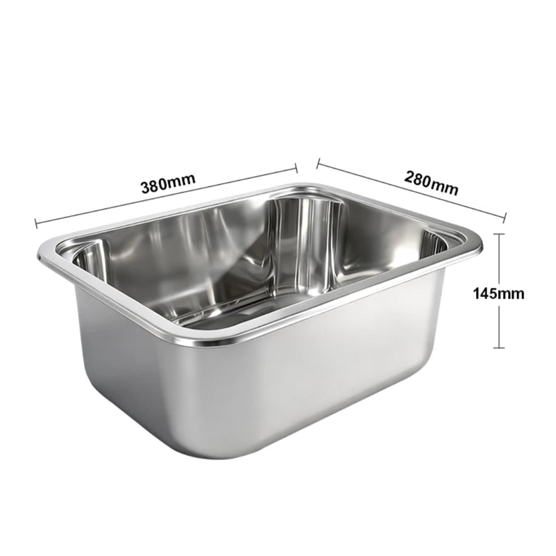 RV Stainless Steel Sink with PE Cutting Board Lid for Camper & Boat