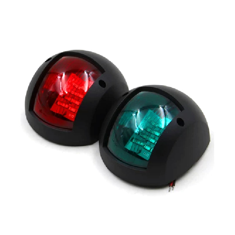 Feux de navigation bâbord et tribord – Feux de position à LED ovales pour bateaux – Universel 12 V/24 V