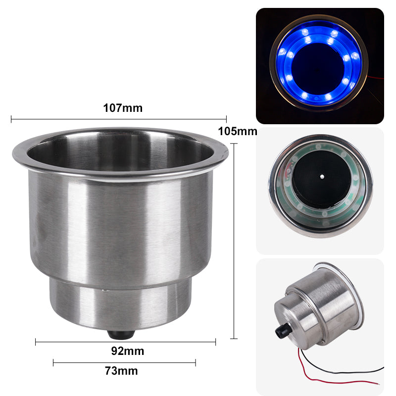 304 Stainless Steel Flush Mount Cup Holder