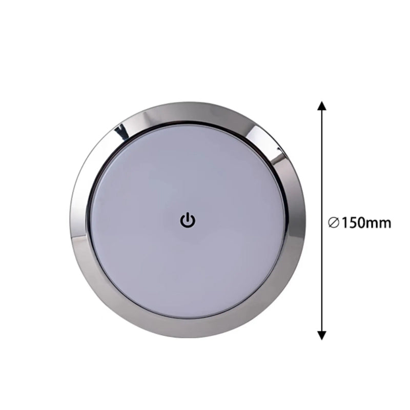 12V 24V LED Ceiling Light for RV Boat Marine – Touch Dimmer, 3W/6.5W/14W