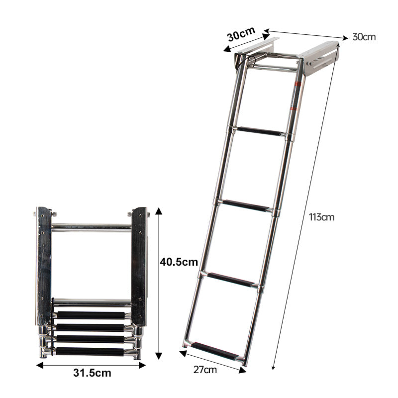Stainless Steel Boat Swim Ladder – 3 & 4 Step | Telescoping, Folding & Under-Platform