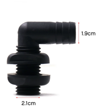 90° Marine Bilge Pump Drain Fitting – Nylon Thru-Hull Connector