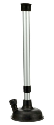 Long-barrel manual liquid transfer pump with pull handle and side outlet