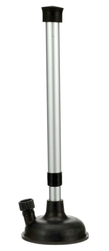 Long-barrel manual liquid transfer pump with pull handle and side outlet