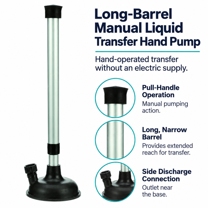 Long-Barrel Manual Liquid Transfer Hand Pump | product features