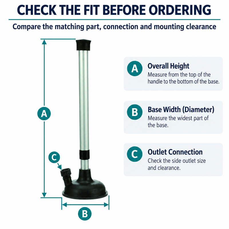 Long-Barrel Manual Liquid Transfer Hand Pump | size or installation fit guide