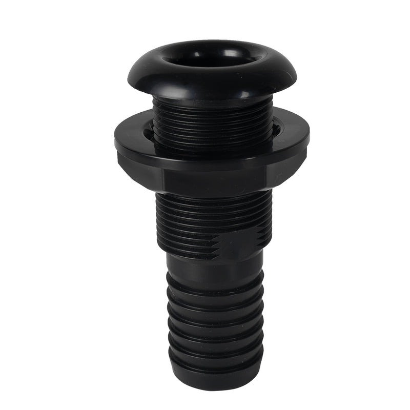 29mm Straight Thru Hull Drain Black — original company product photograph