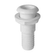 29mm Straight Thru Hull Drain White — original company product photograph