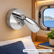 12V Dimmable LED Reading Light for Boat & RV Cabins - USB Charging Spotlight — illustrative use context