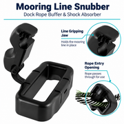 TPU Mooring Line Snubber for Boats - Dock Rope Buffer & Shock Absorber — visible product details