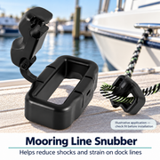 TPU Mooring Line Snubber for Boats - Dock Rope Buffer & Shock Absorber — illustrative use context