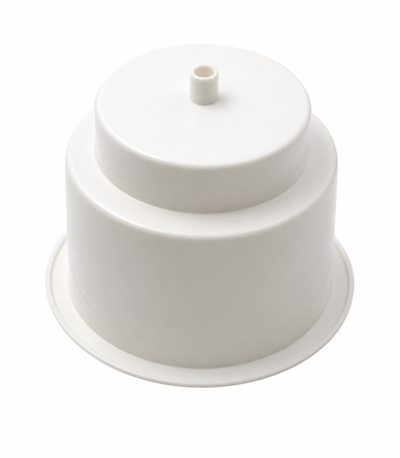 White - Center Drain Hole cup holder — original underside photograph