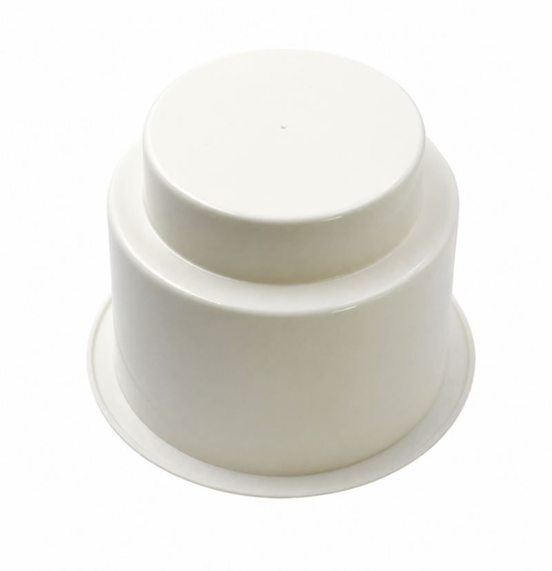 White - No Drain Hole cup holder — original underside photograph