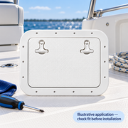 Rectangular Marine Deck Access Hatch - PVC Boat Compartment Inspection Cover — illustrative use context