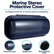 Marine Stereo Protective Cover - Smoke Grey ABS, 230 mm | product features