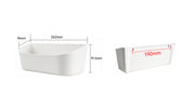 Supplier dimension image showing 262 mm width, 76 mm projection, 91.5 mm height and a 190 mm rear reference; verify the actual slot pattern.