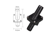Original inline valve drawing showing a 25 mm connection reference, 126 mm length and 55.5 mm width.